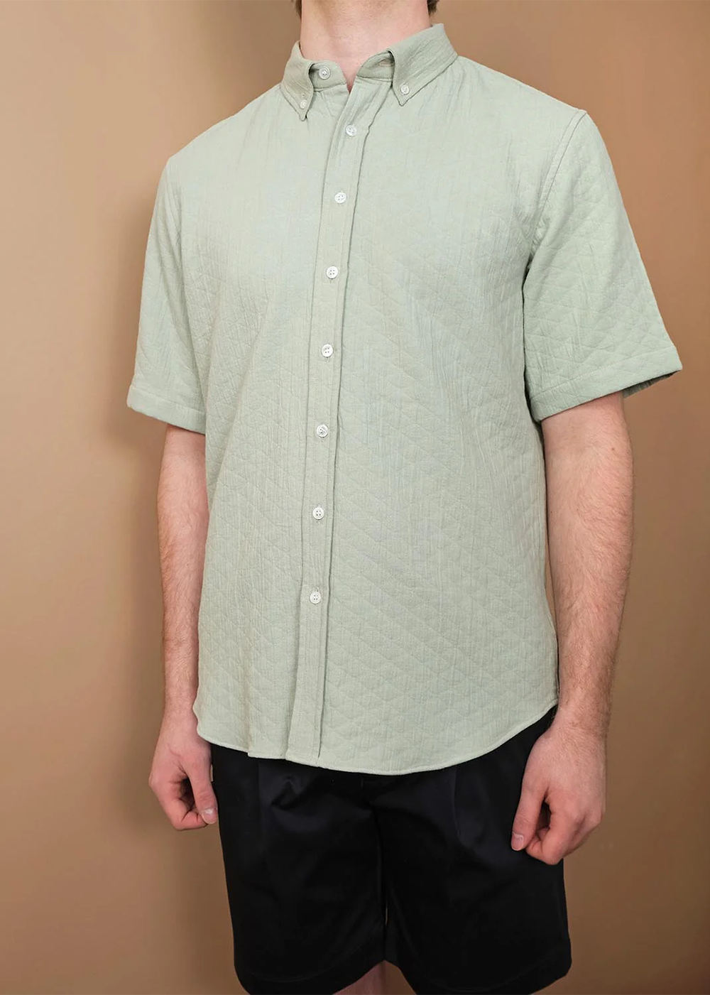 Quilted SS Classic Shirt - Mint - Outclass Canada - Danali