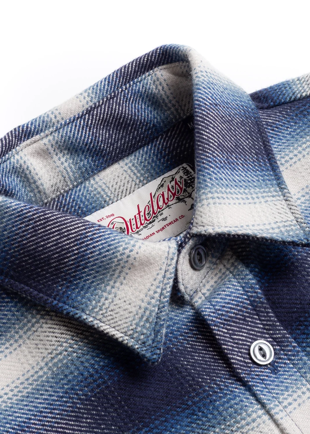 Shadow Plaid Blanket Easy Shirt - Blue - Outclass Canada - Danali