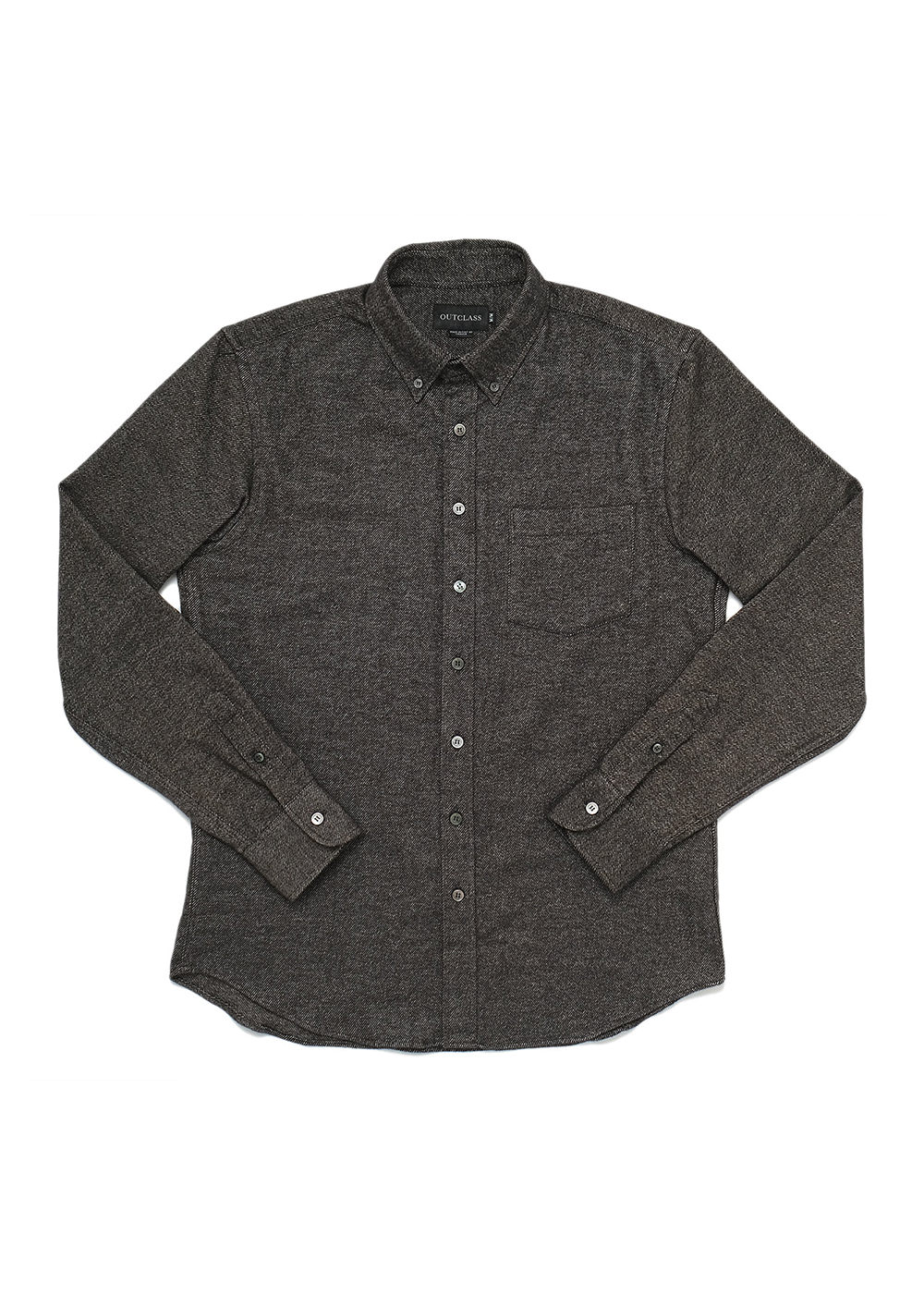 Twill Flannel Shirt - Smoke Grey - Outclass Canada - Danali