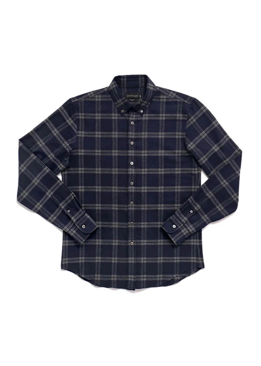 Windowpane Flannel Classic Shirt - Navy - Outclass Canada - Danali