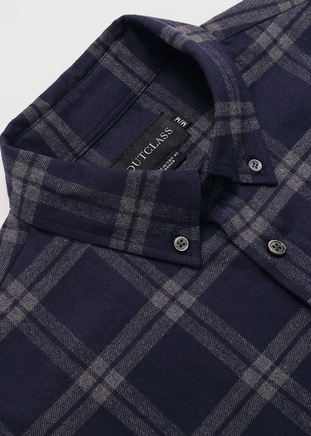 Windowpane Flannel Classic Shirt - Navy - Outclass Canada - Danali