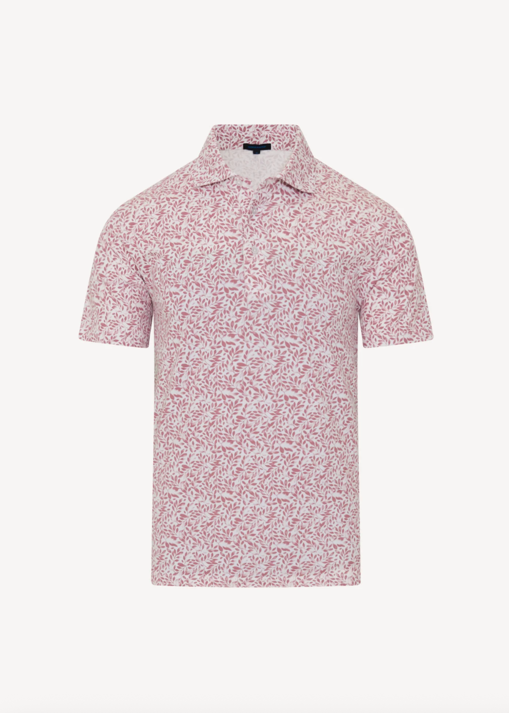Mini Leaf Print Polo - Dusty Pink - Patrick Assaraf Canada - Danali - P9502P12B
