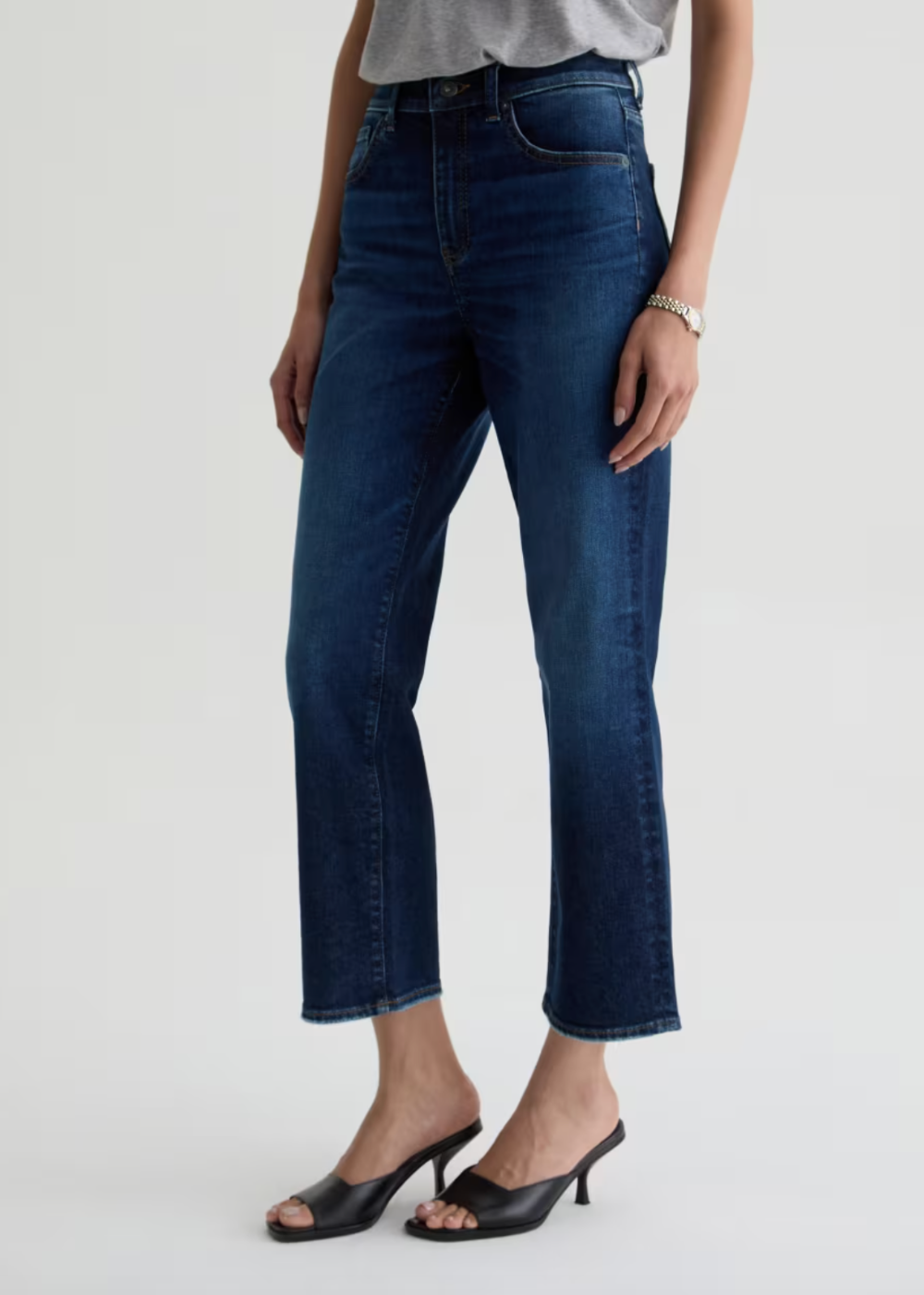 Brinley Crop Mid Rise Straight Jean - Outspoken - AG Jeans Canada - Danali - PWD1F79HBOTSP