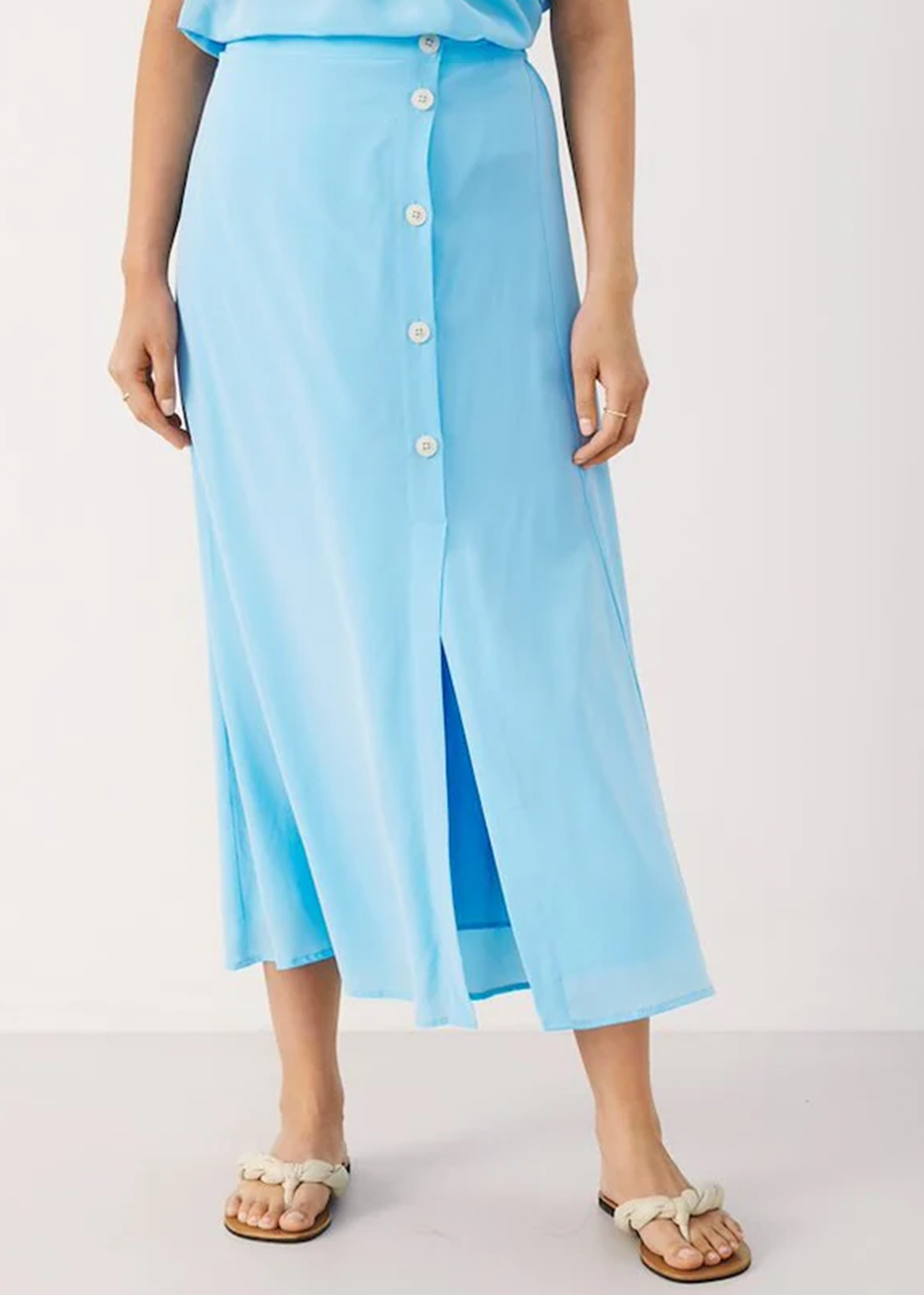 Alora Silk Skirt - Baltic Blue - Part Two Canada - Danali