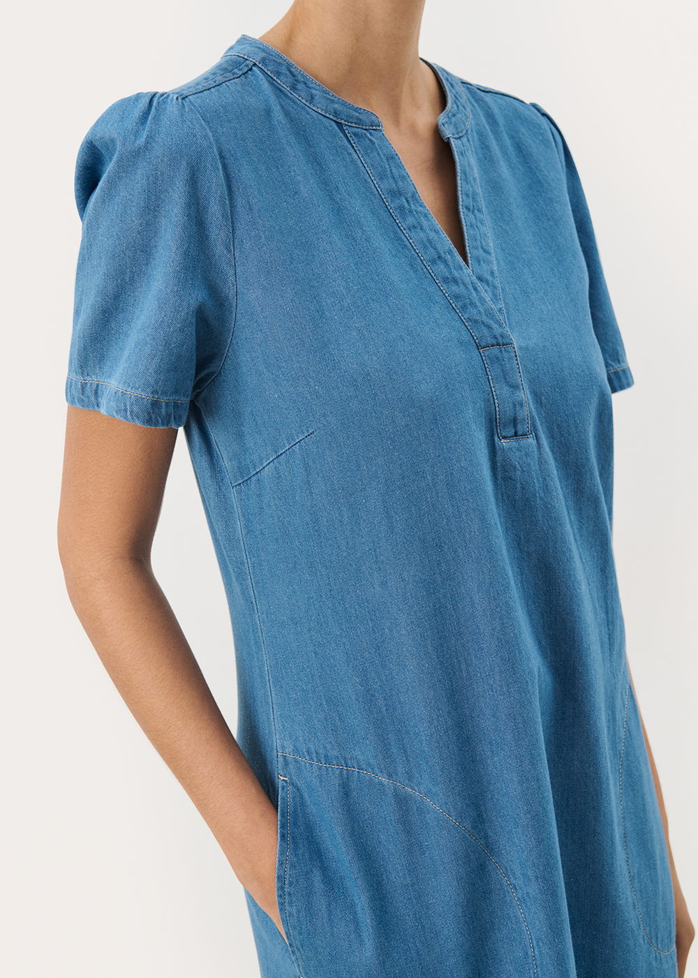 Aminase Denim Dress - Medium Blue - Part Two Canada - Danali