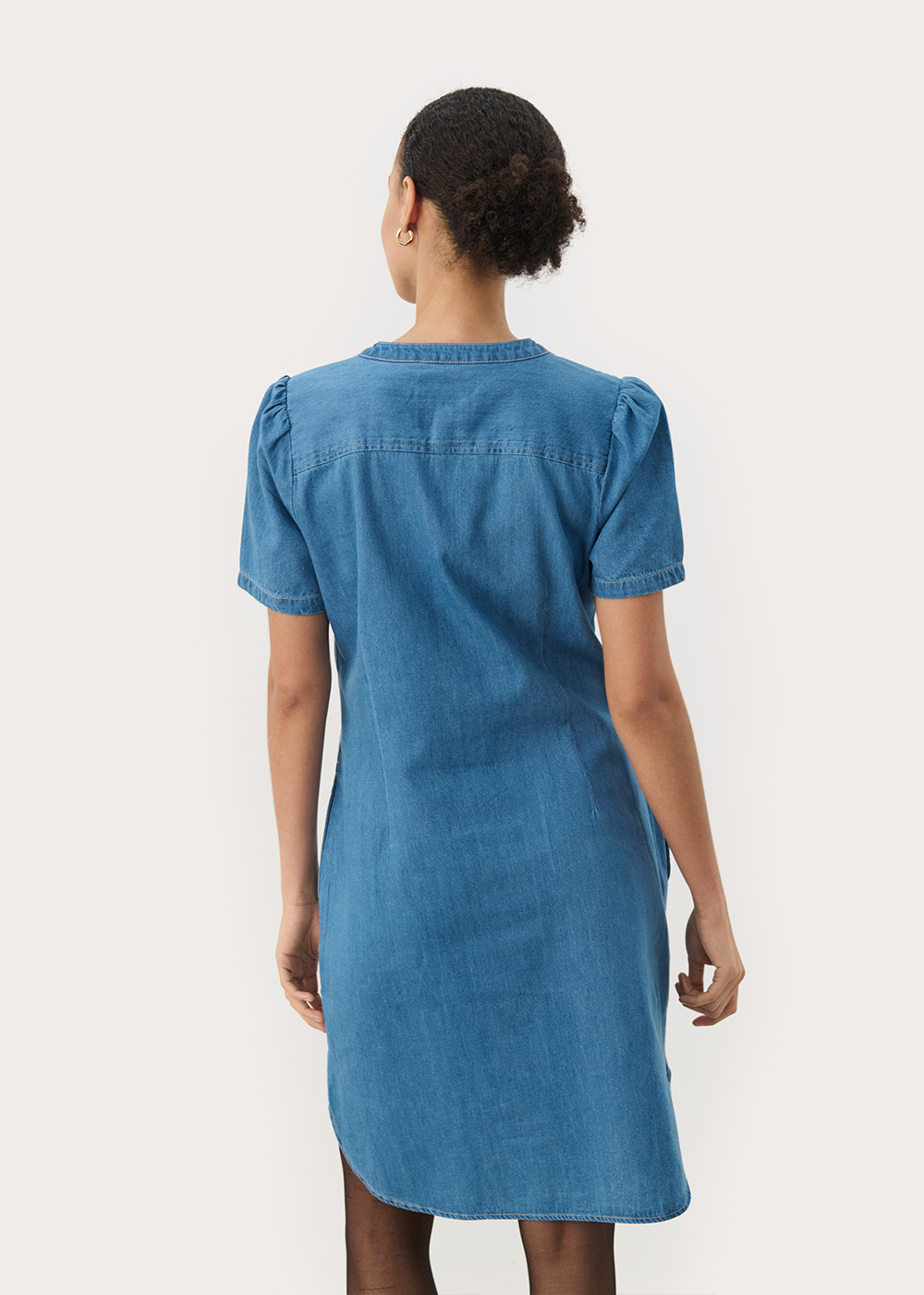 Aminase Denim Dress - Medium Blue - Part Two Canada - Danali