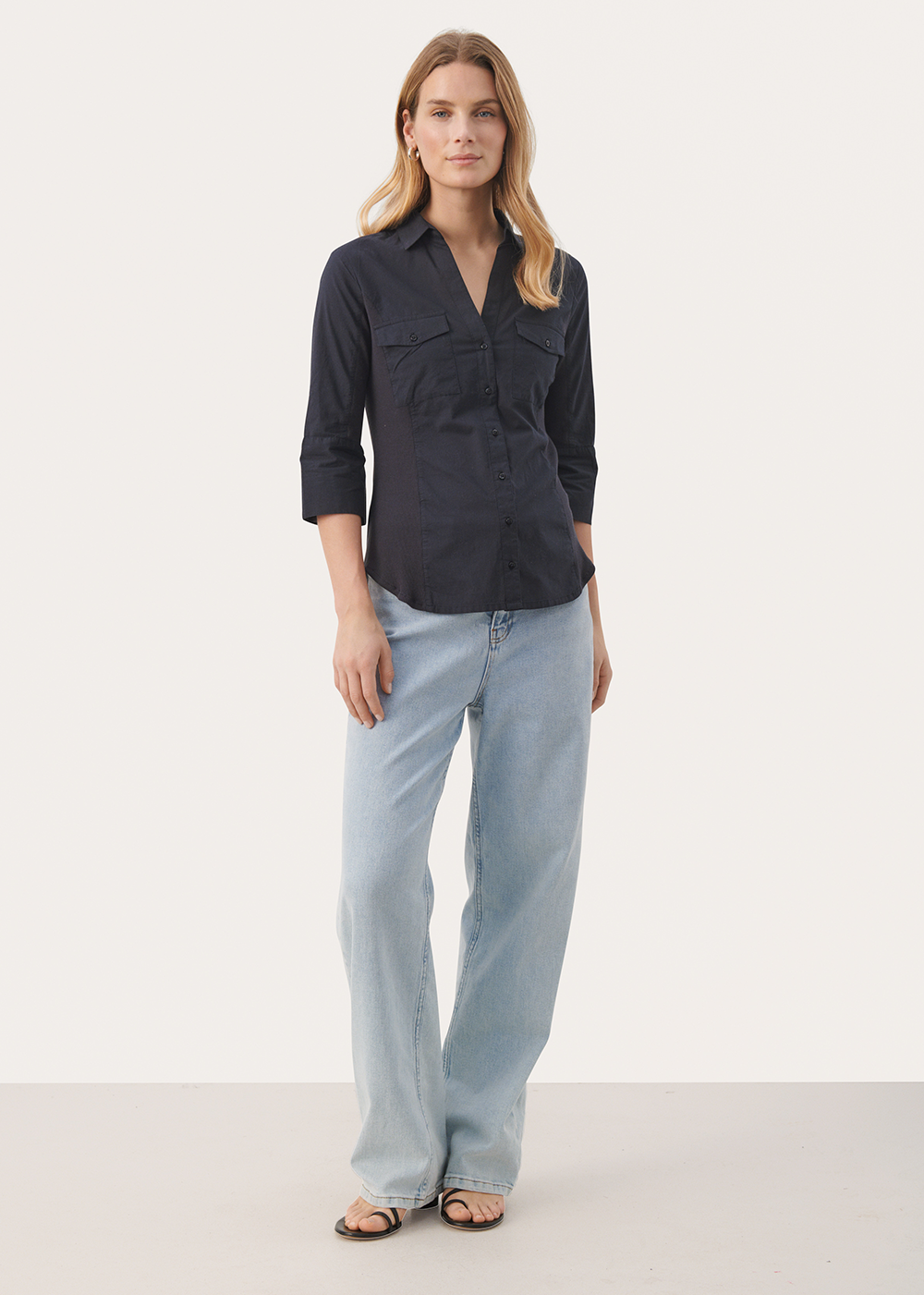 Cortnia Shirt - Dark Navy - Part Two Canada - Danali