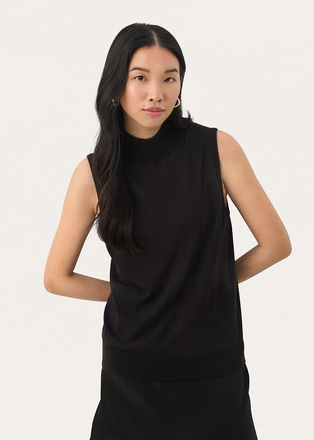 Lise Sleeveless Mockneck Top - Black - Part Two Canada - Danali