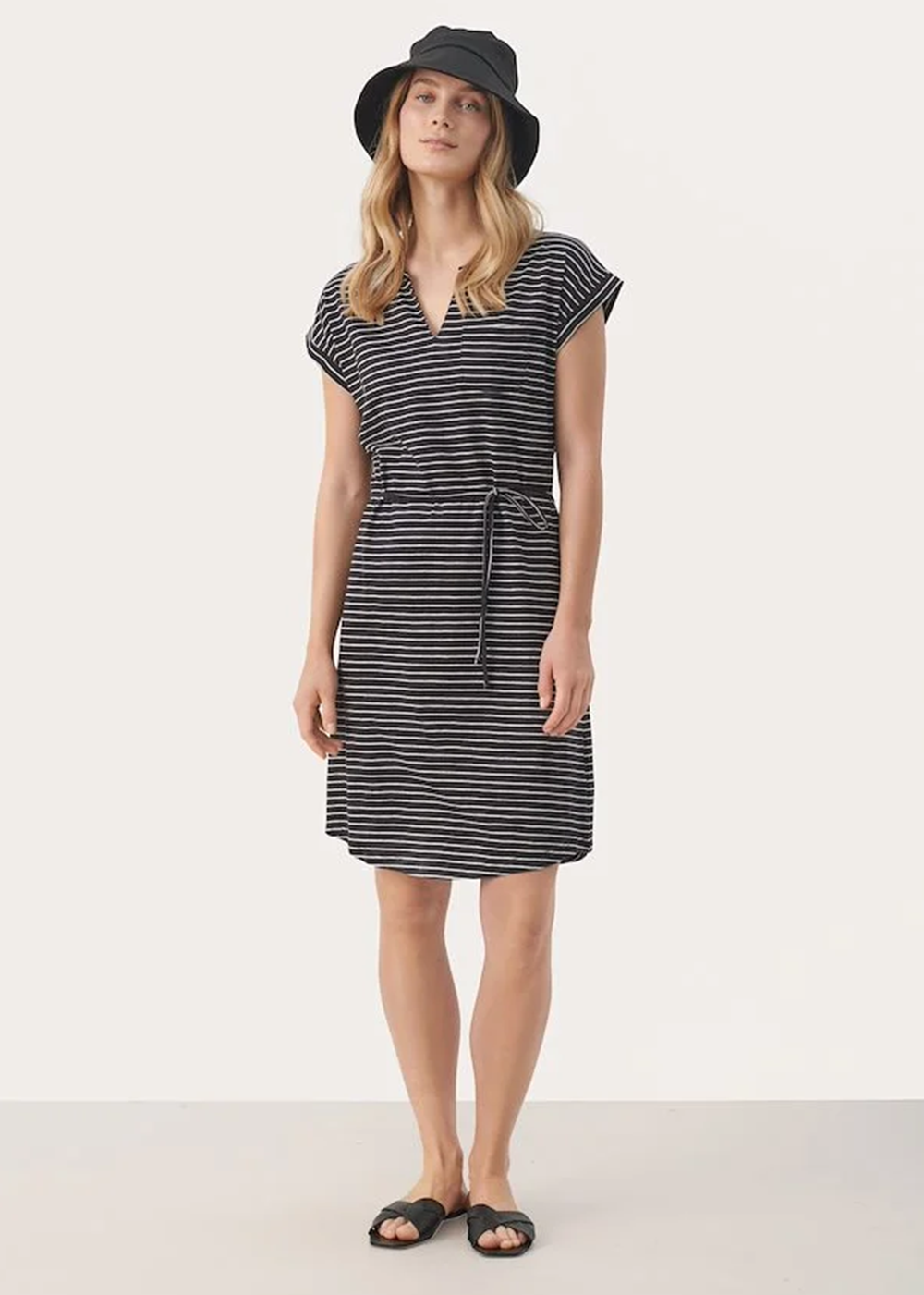 Mabels Dress - Dark Navy Stripe - Part Two Canada - Danali