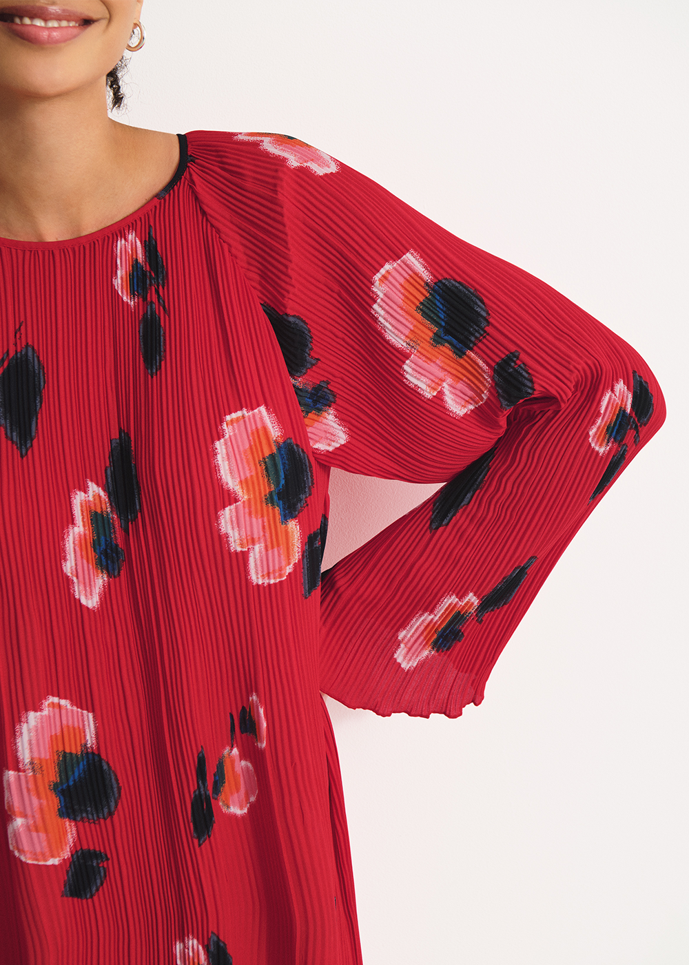 Milanas Pleated Dress - Mars Red - Part Two Canada - Danali