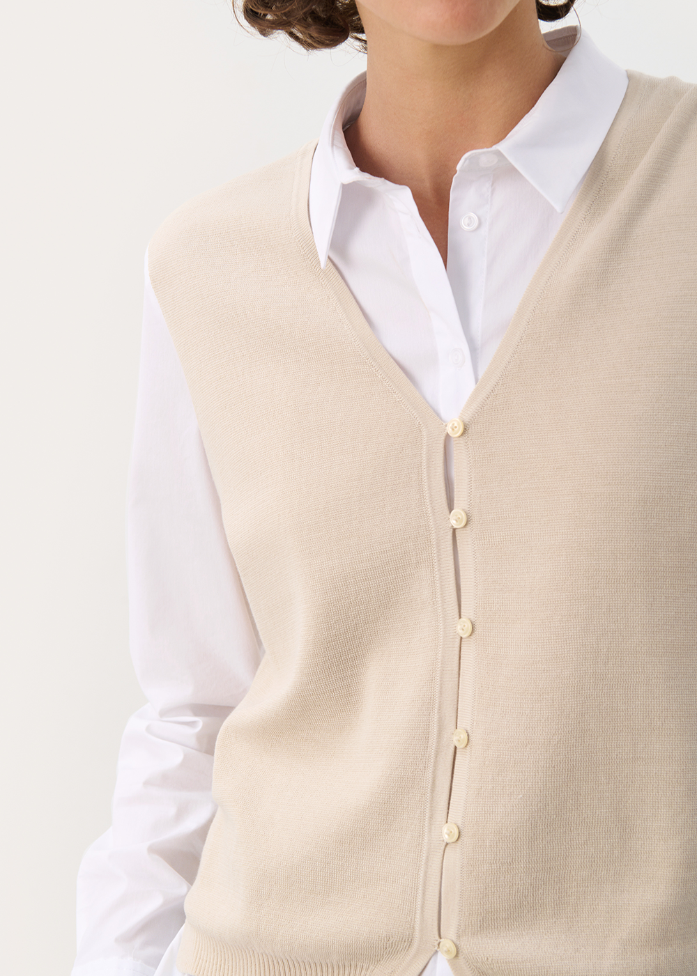 Natika Knit Vest - French Oak - Part Two Canada - Danali