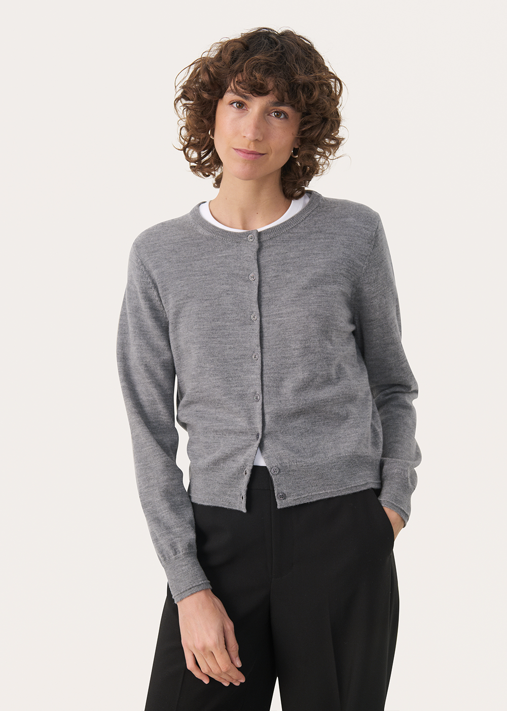 Noelani Cardigan - Medium Grey Melange - Part Two Canada - Danali