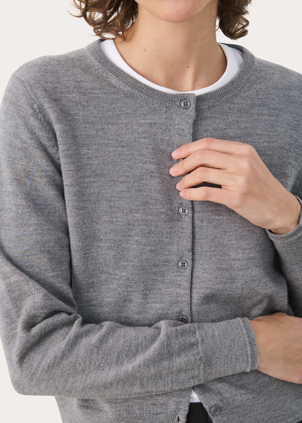 Noelani Cardigan - Medium Grey Melange - Part Two Canada - Danali