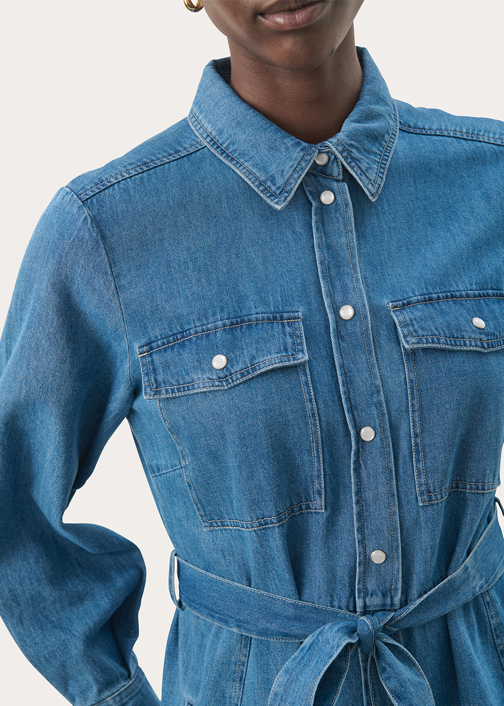 Polenka Denim Dress - Medium Blue - Part Two Canada - Danali