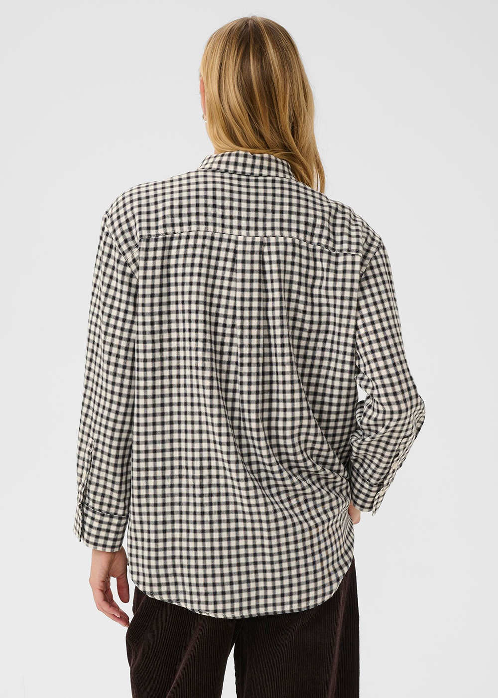 Samea Shirt - Dark Navy Mini Check  Part Two Canada - Danali