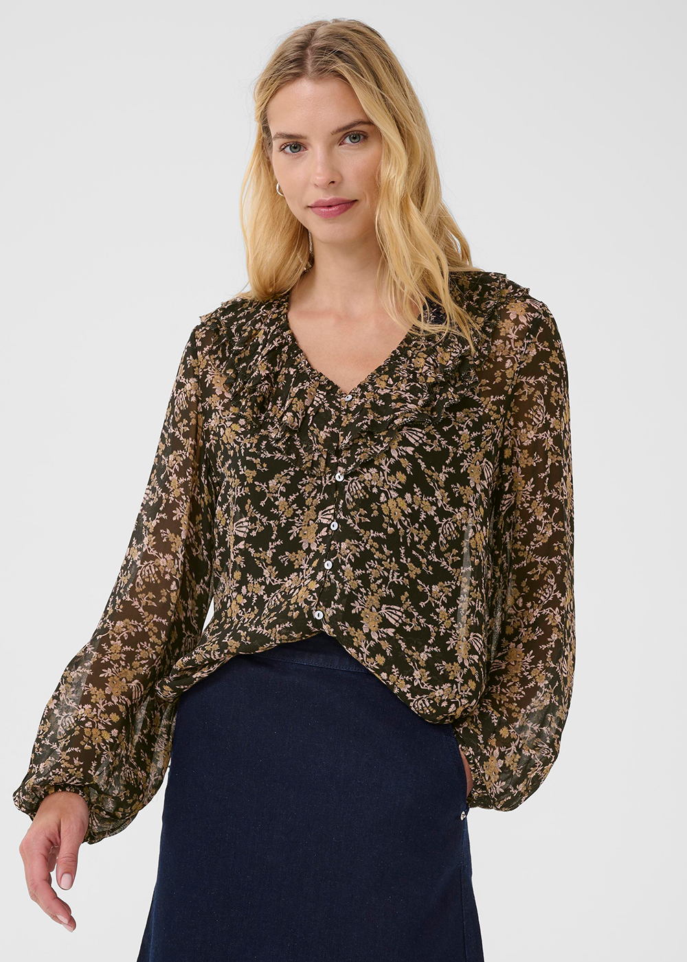 Sanaz Blouse - Black Floral - Part Two Canada - Danali