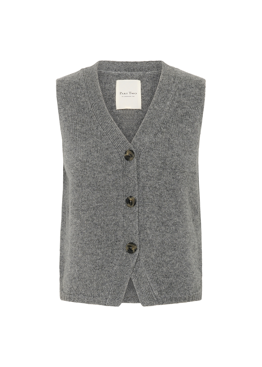 Sylva Knit Vest - Medium Grey - Part Two Canada - Danali