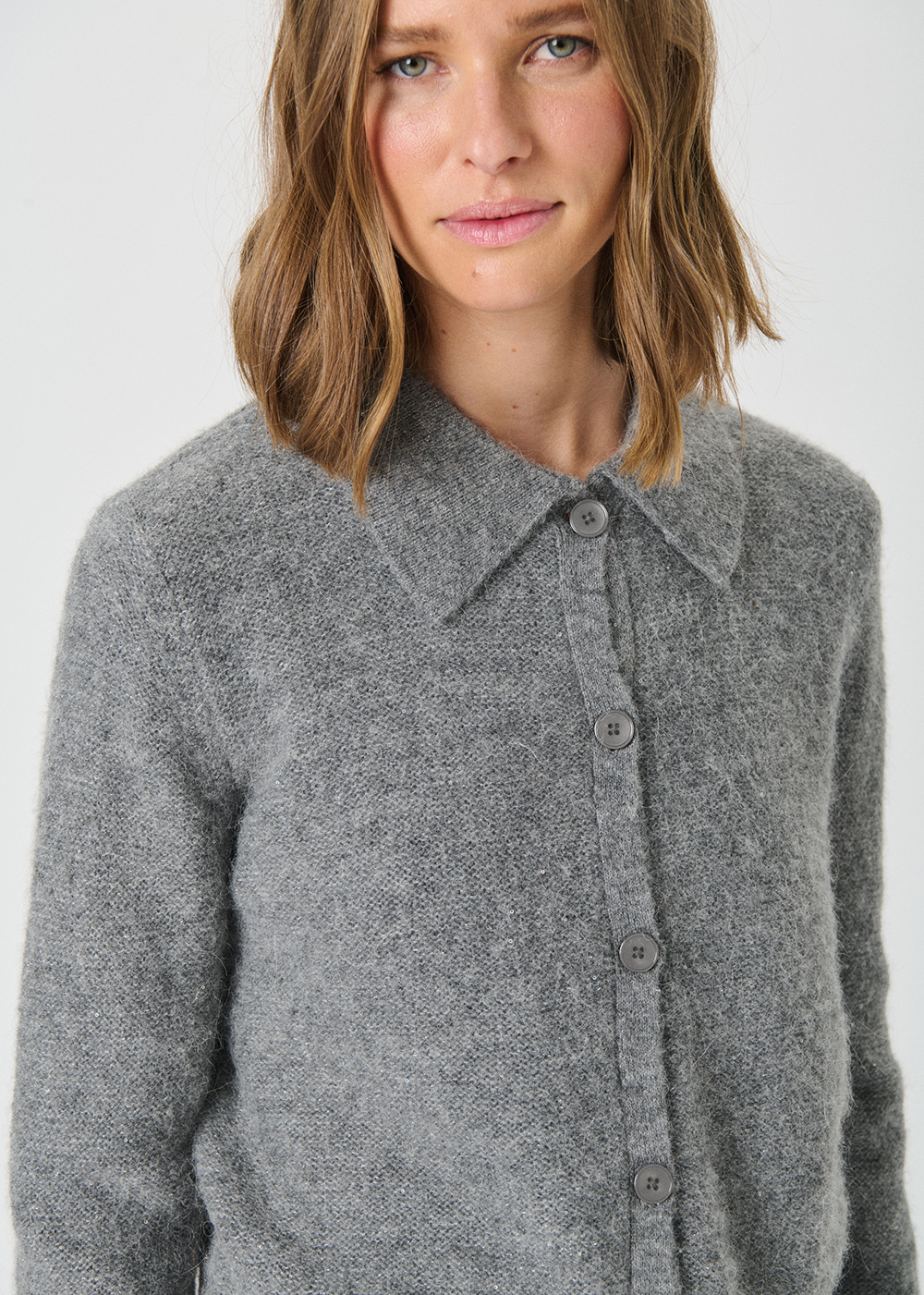 Ulrica Cardigan - Medium Grey Melange - Part Two Canada - Danali