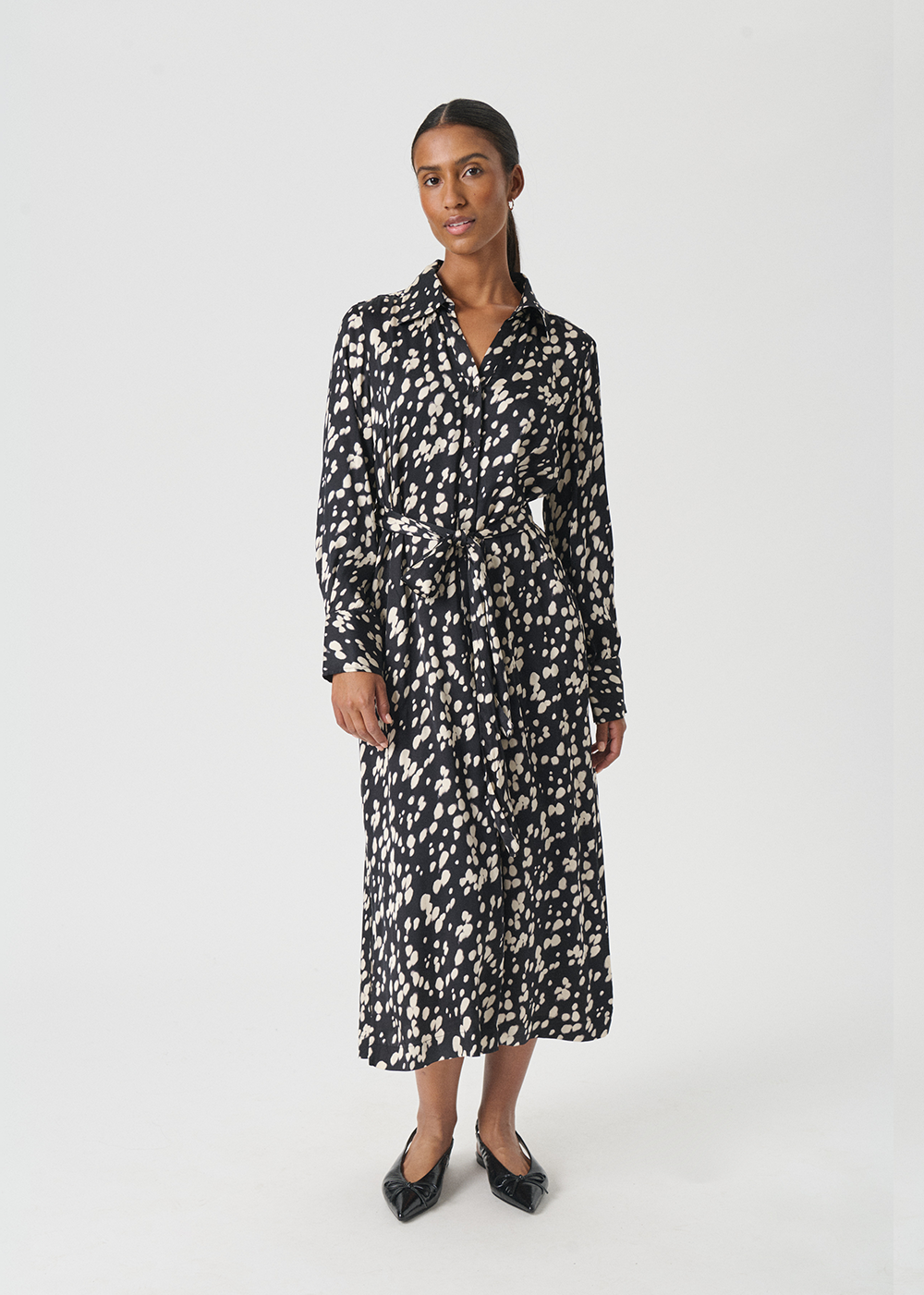 Varna Dress - Black Dot Print - Part Two Canada - Danali