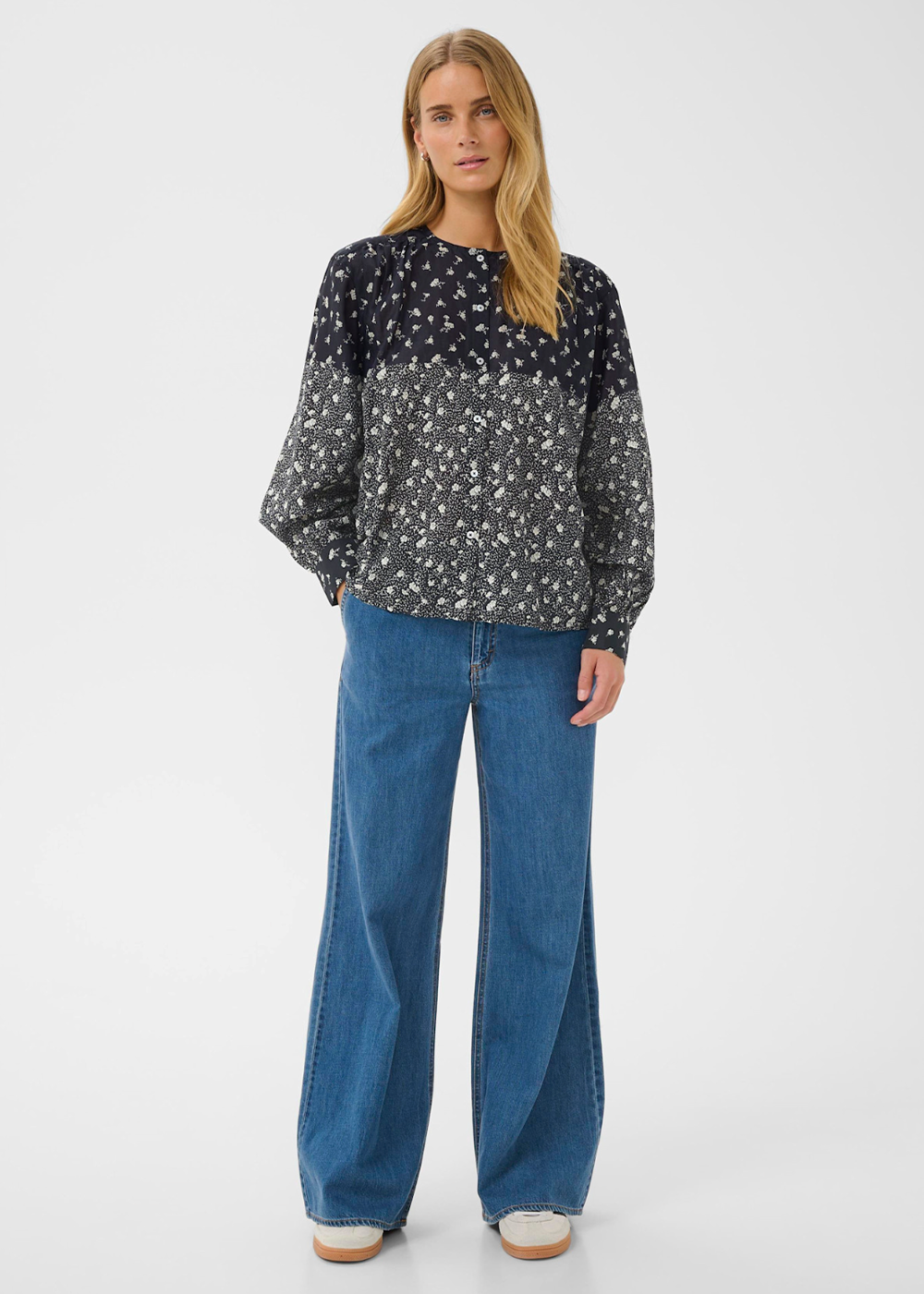 Yanina Blouse - Dark Navy Print - Part Two Canada - Danali - 30310280