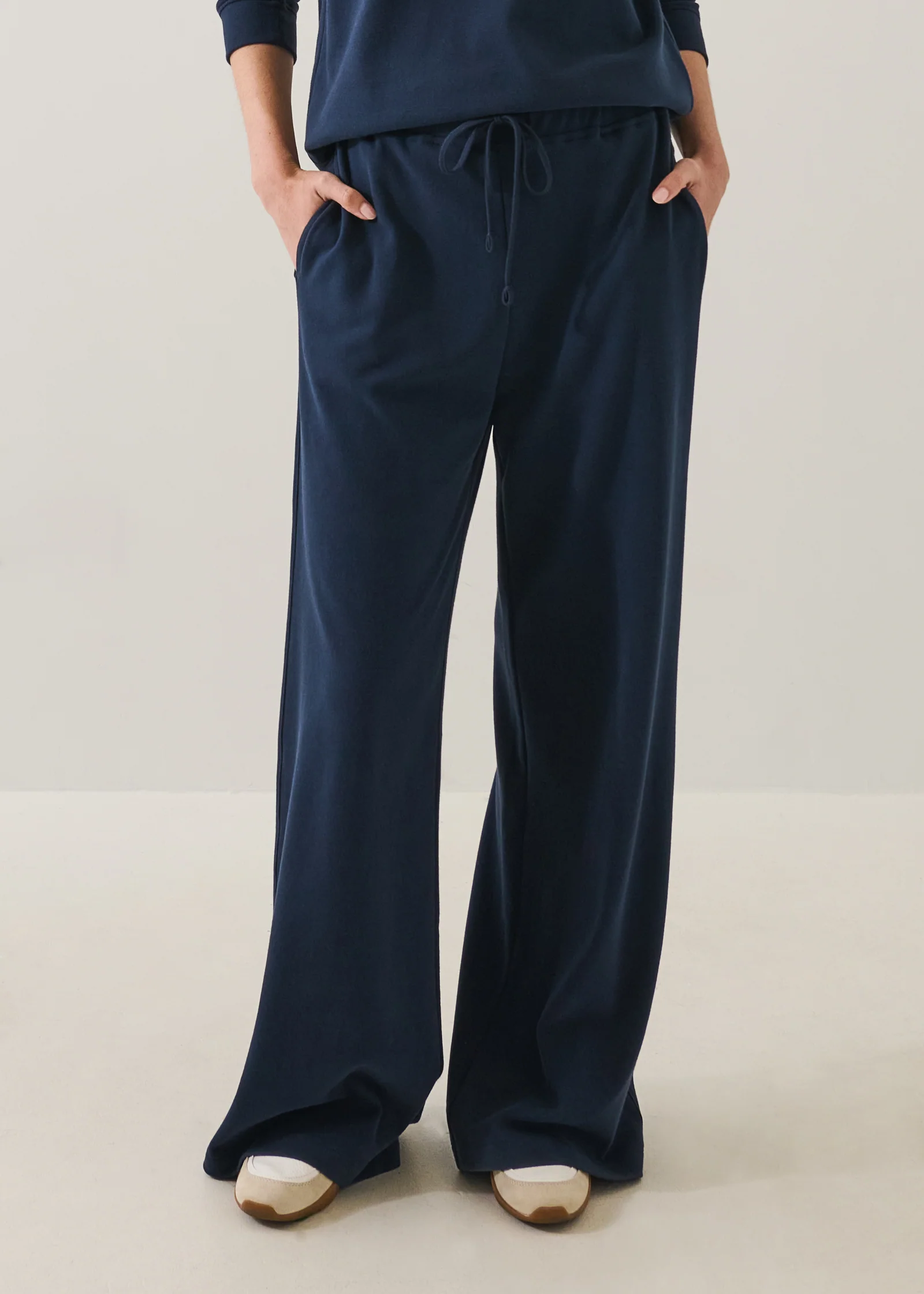 Brushed Pima Relaxed Drawstring Pant - Midnight - Patrick Assaraf Canada - Danali