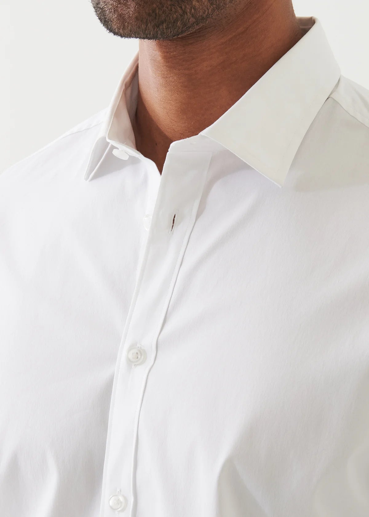 Cotton Stretch Short Sleeve Shirt - White - Patrick Assaraf Canada - Danali