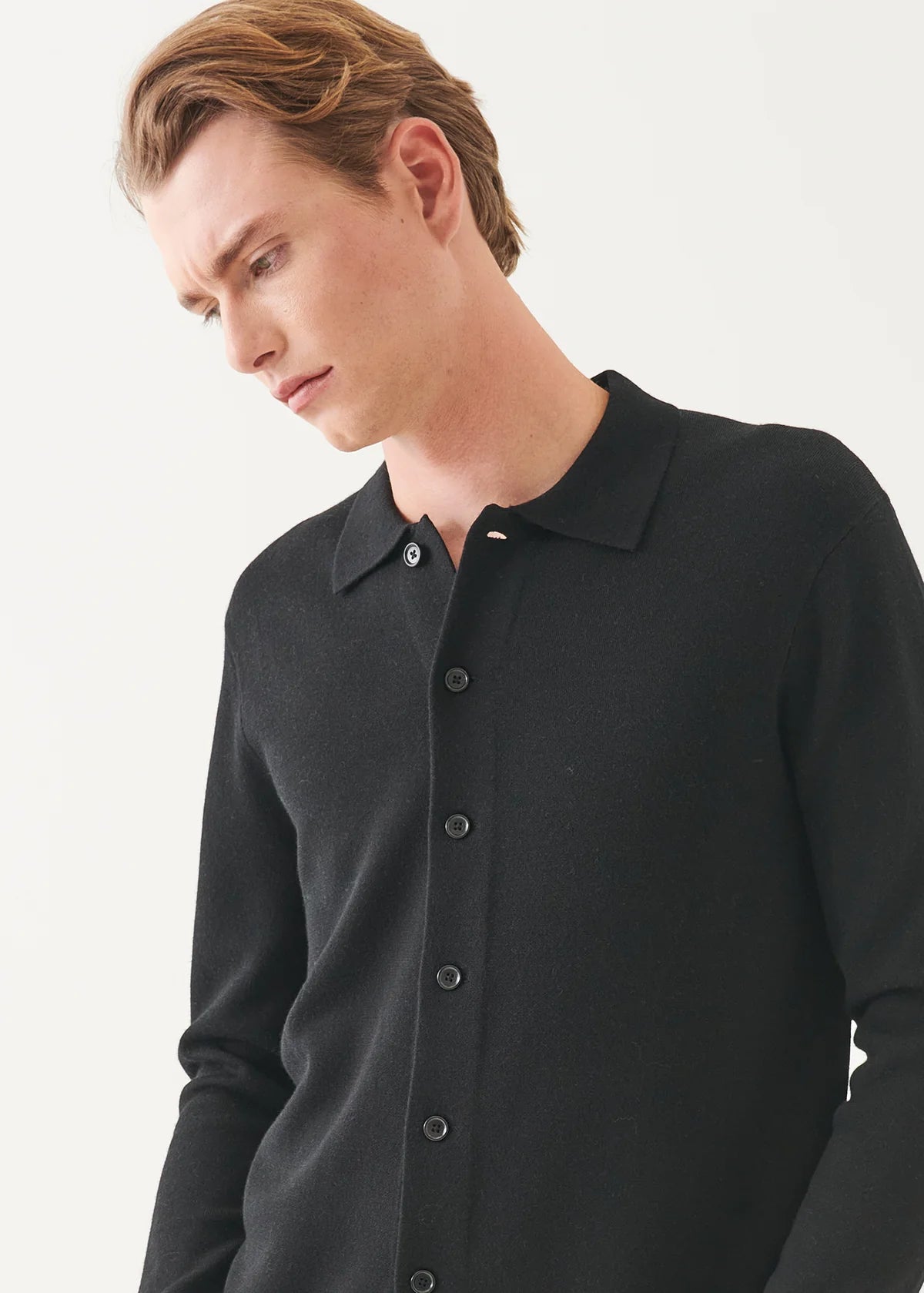 Double Face Overshirt - Black - Patrick Assaraf Canada - Danali