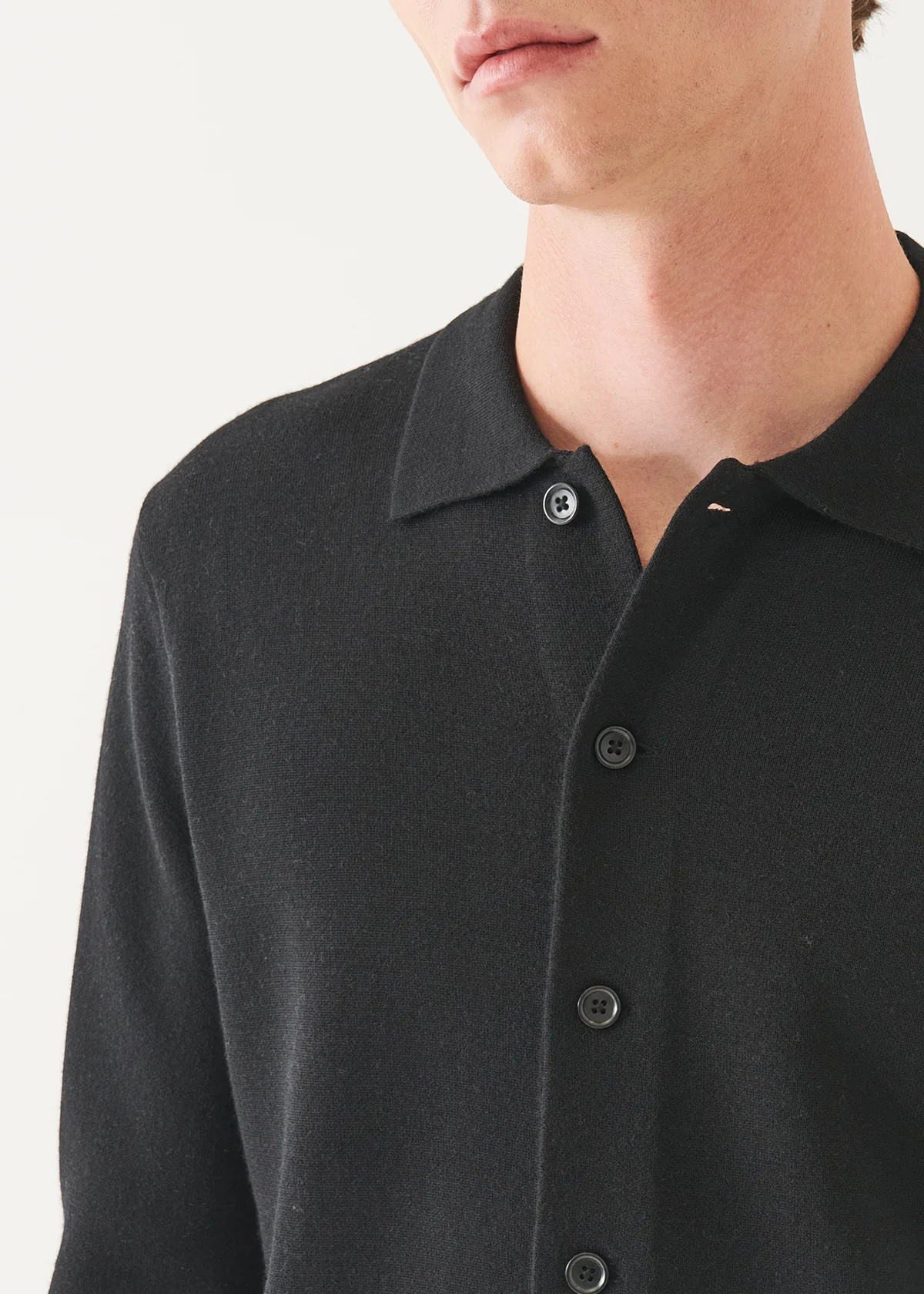 Double Face Overshirt - Black - Patrick Assaraf Canada - Danali