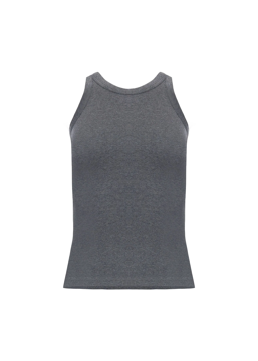 Patrick Assaraf High Crew Rib Tank Top Anthracite - Patrick Assaraf Canada - Danali