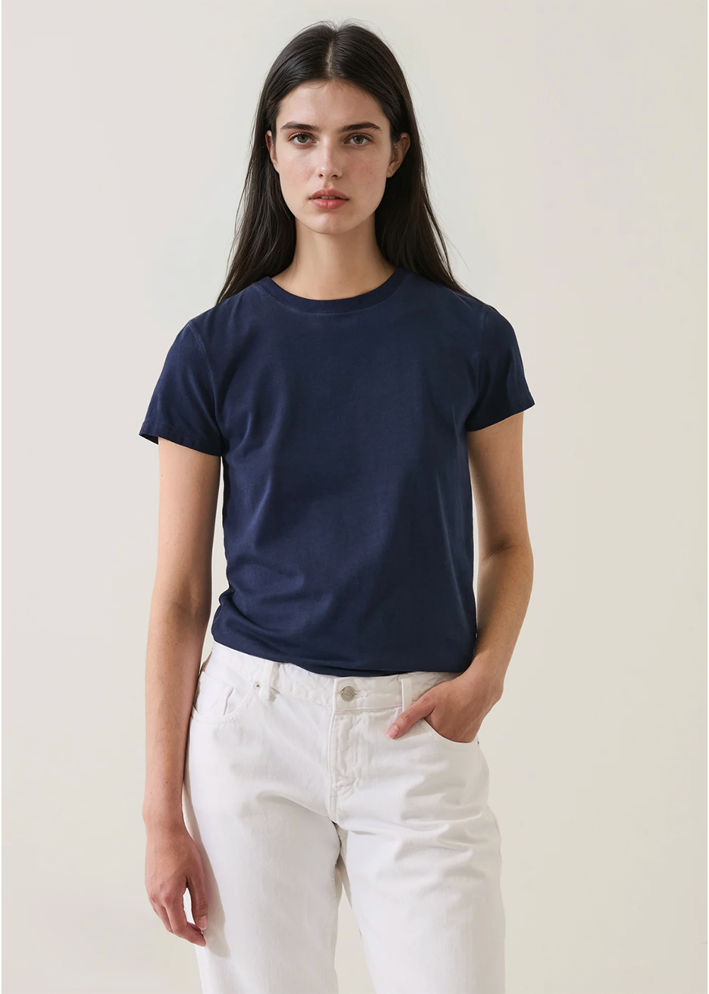 Iconic Sublime Fitted Crew T-Shirt - Ink - Patrick Assaraf Canada - Danali