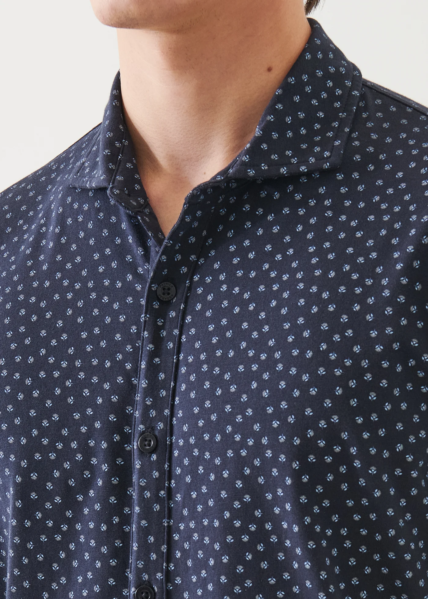 Patrick Assaraf Pima Cotton Stretch Printed Shirt MIdnight - Patrick Assaraf Canada - Danali