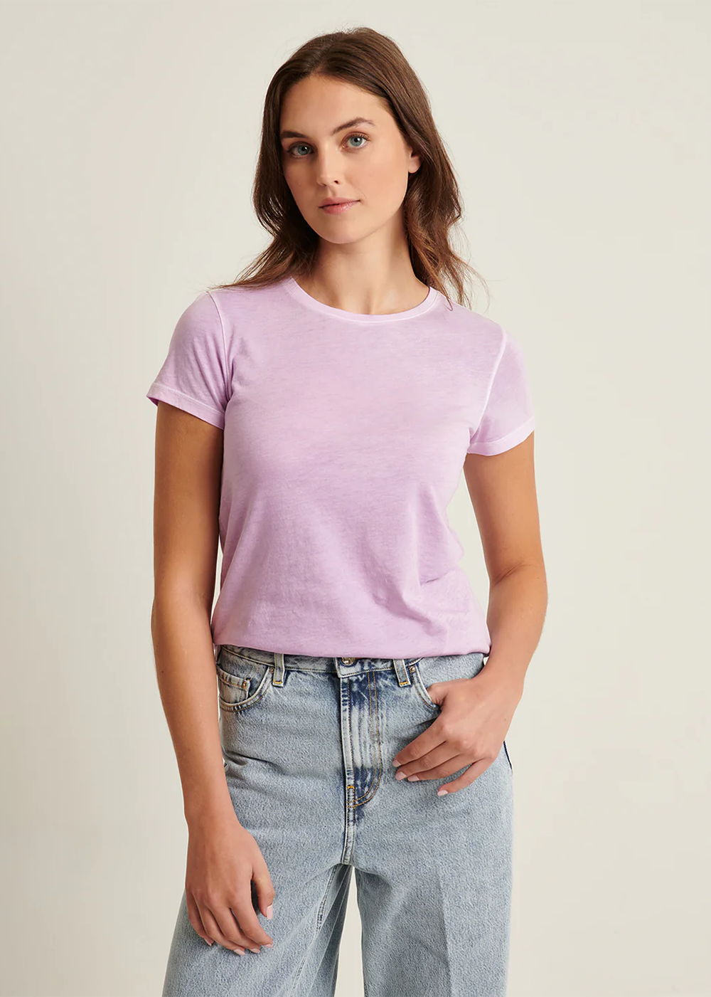 Patrick Assaraf Reverse Spray Lightweight Pima Cotton T-Shirt Fox Glove Purple - Patrick Assaraf Canada - Danali