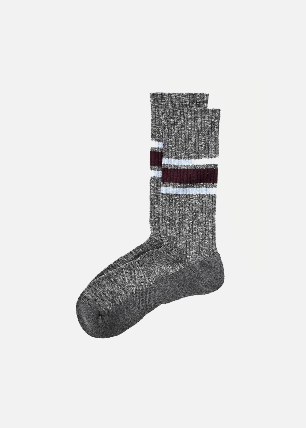 Pima Cotton College Stripe Socks - Flannel Grey - Marcoliani Canada - Danali
