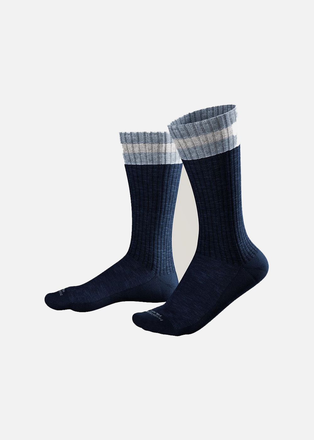 Pima Cotton Preppy Stripe Socks - Navy - Marcoliani Canada - Danali
