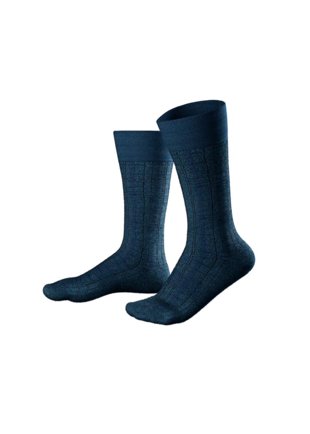 Pima Cotton Tartan Socks - Denim Blue - Marcoliani Canada - Danali 