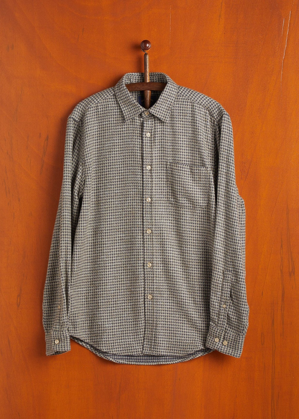 Abstract Pied Poule Shirt - Charcoal - Portuguese Flannel Canada - Danali