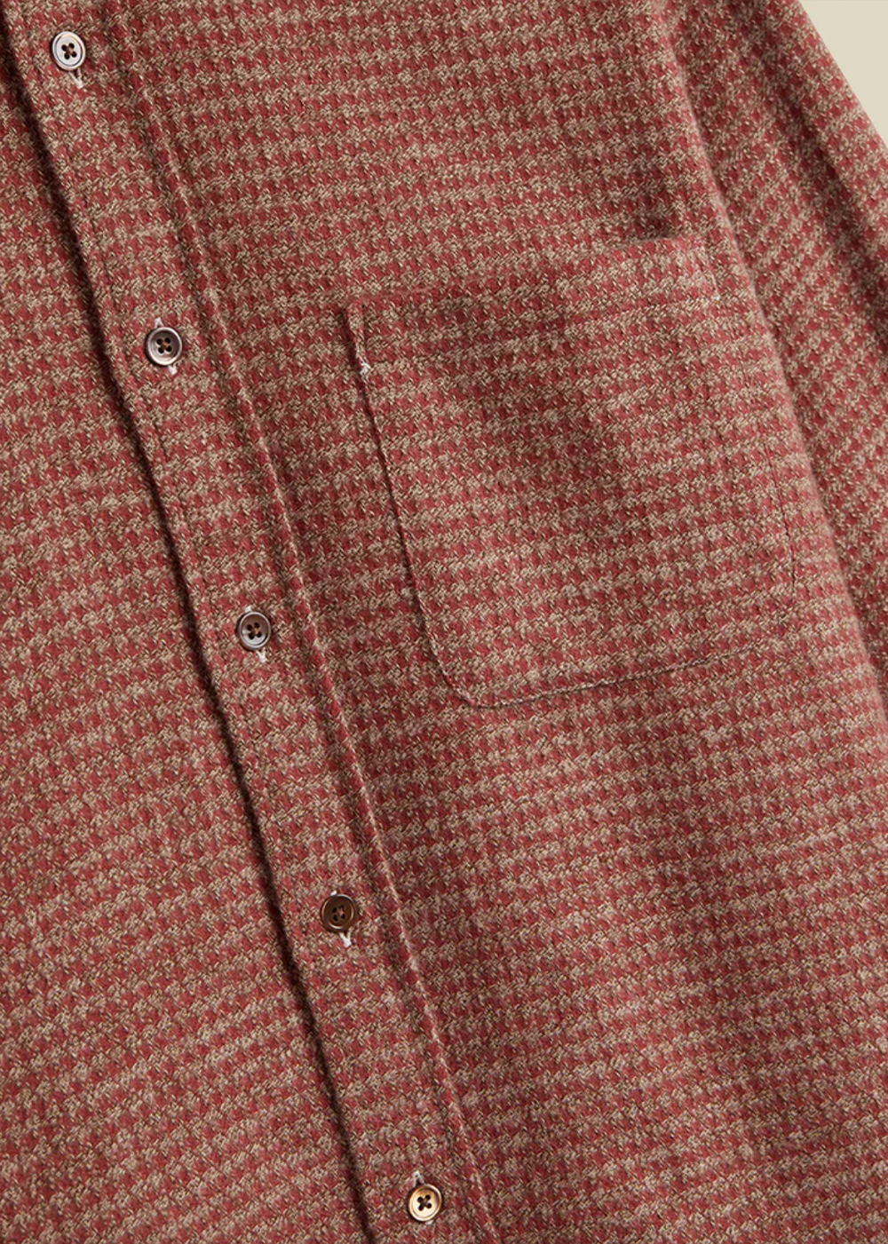 Abstract Pied Poule Shirt - Clay - Portuguese Flannel Canada - Danali