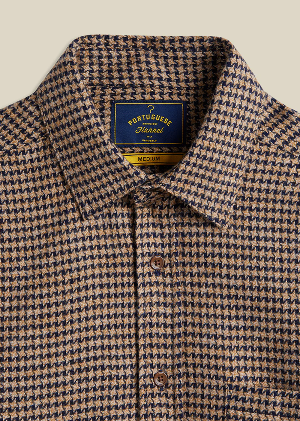 Abstract Pied Poule Shirt - Navy - Portuguese Flannel Canada - Danali