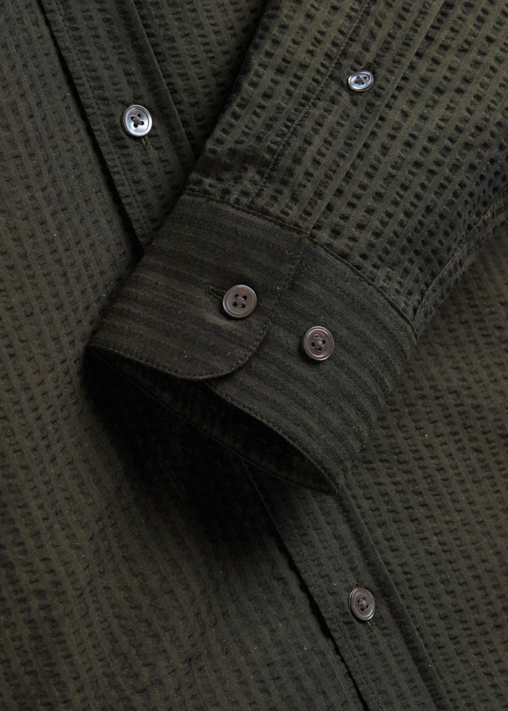 Atlantico Seersucker Shirt - Olive - Portuguese Flannel Canada - Danali