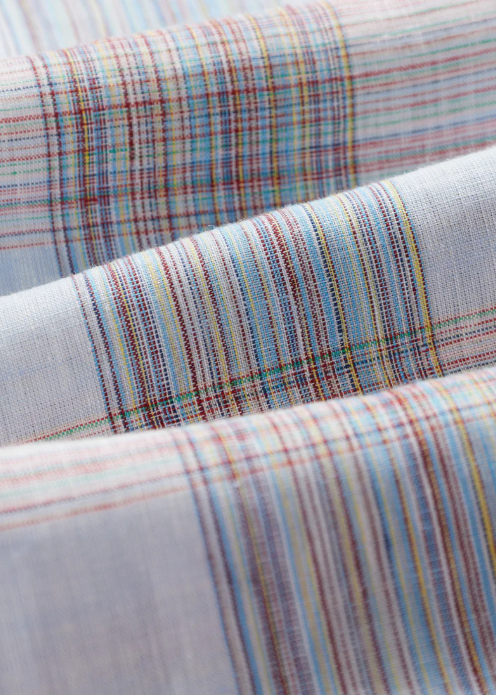 Camile Linen Shirt - Pale Blue Plaid - Portuguese Flannel Canada - Danali