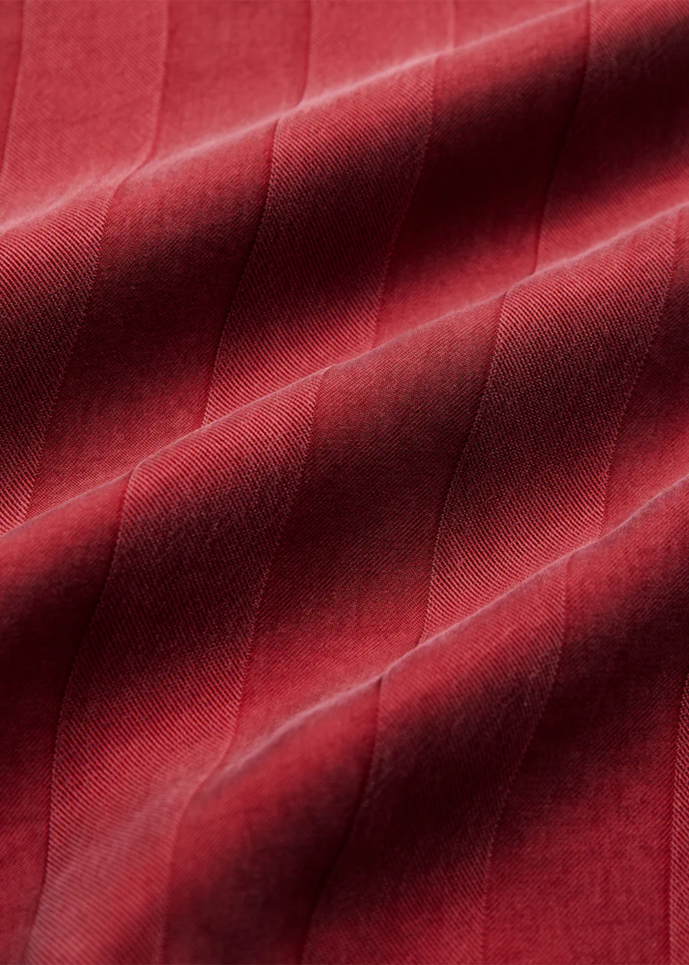 Cupro Stripe Short Sleeve Shirt - Bordeaux - Portuguese Flannel Canada - Danali