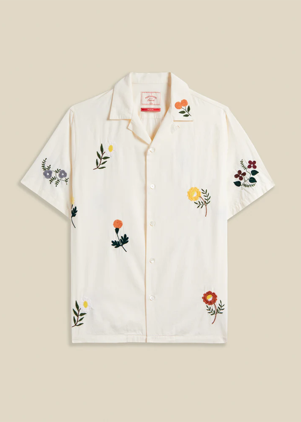 Portuguese Flannel Embroidery Flowers Short Sleeve Shirt - Danali - Canada
