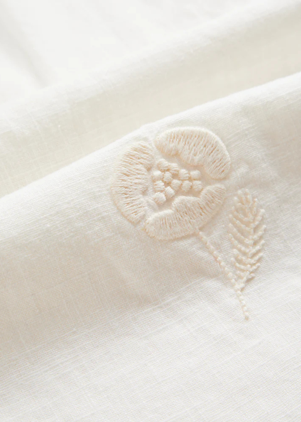 Embroidery Nature Ramie Shirt - Ecru - Portuguese Flannel Canada - Danali