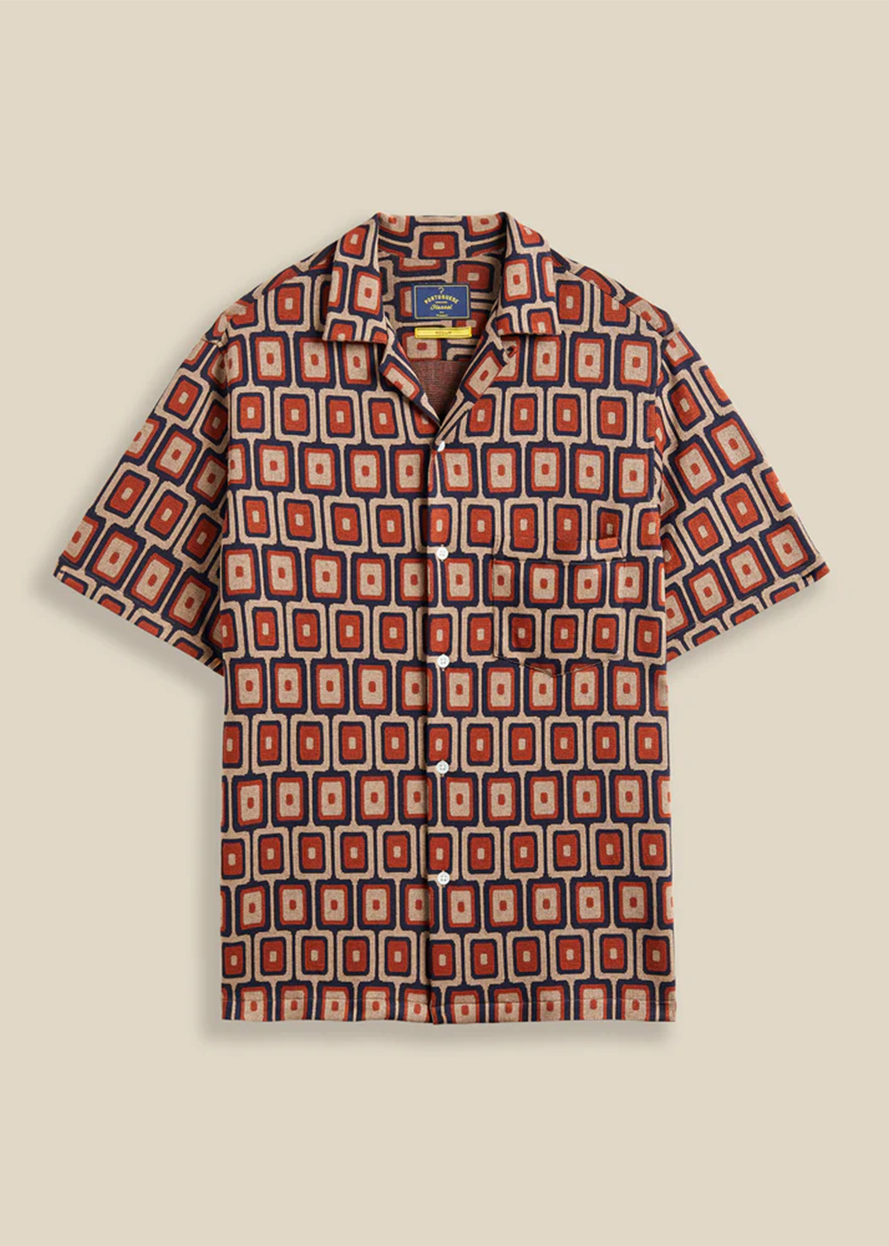 Geometric Knit Short Sleeve Shirt - Portuguese Flannel Canada - Danali