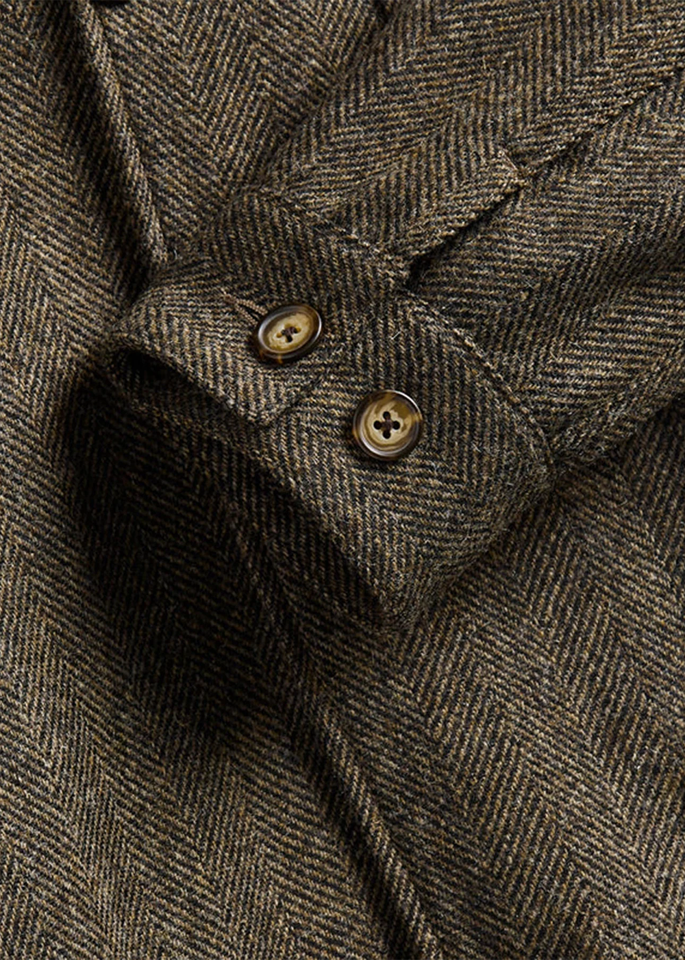 Labura Herringbone Wool Jacket - Brown - Portuguese Flannel Canada - Danali