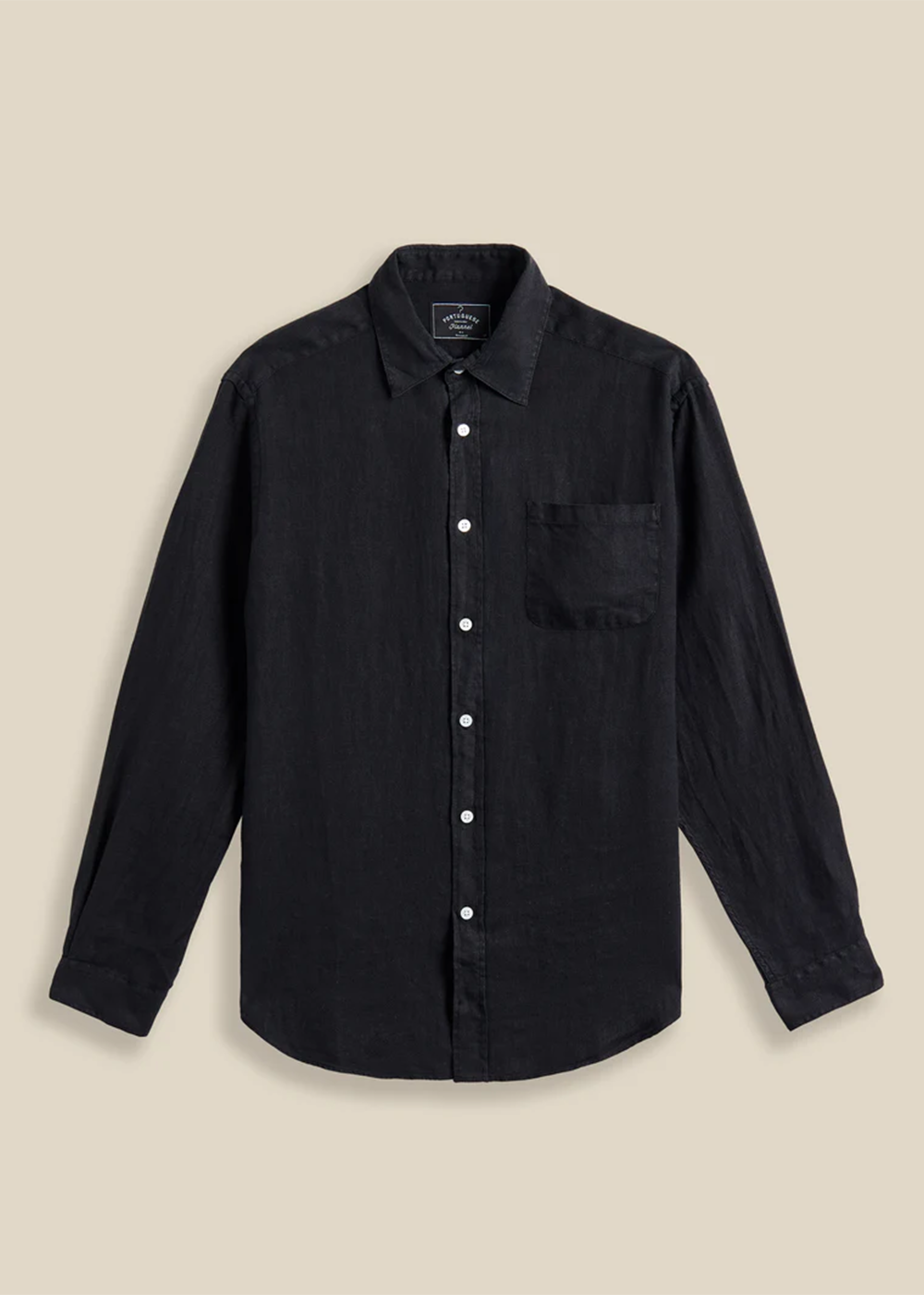 Linen Long Sleeve Shirt - Black - Portuguese Flannel Canada - Danali