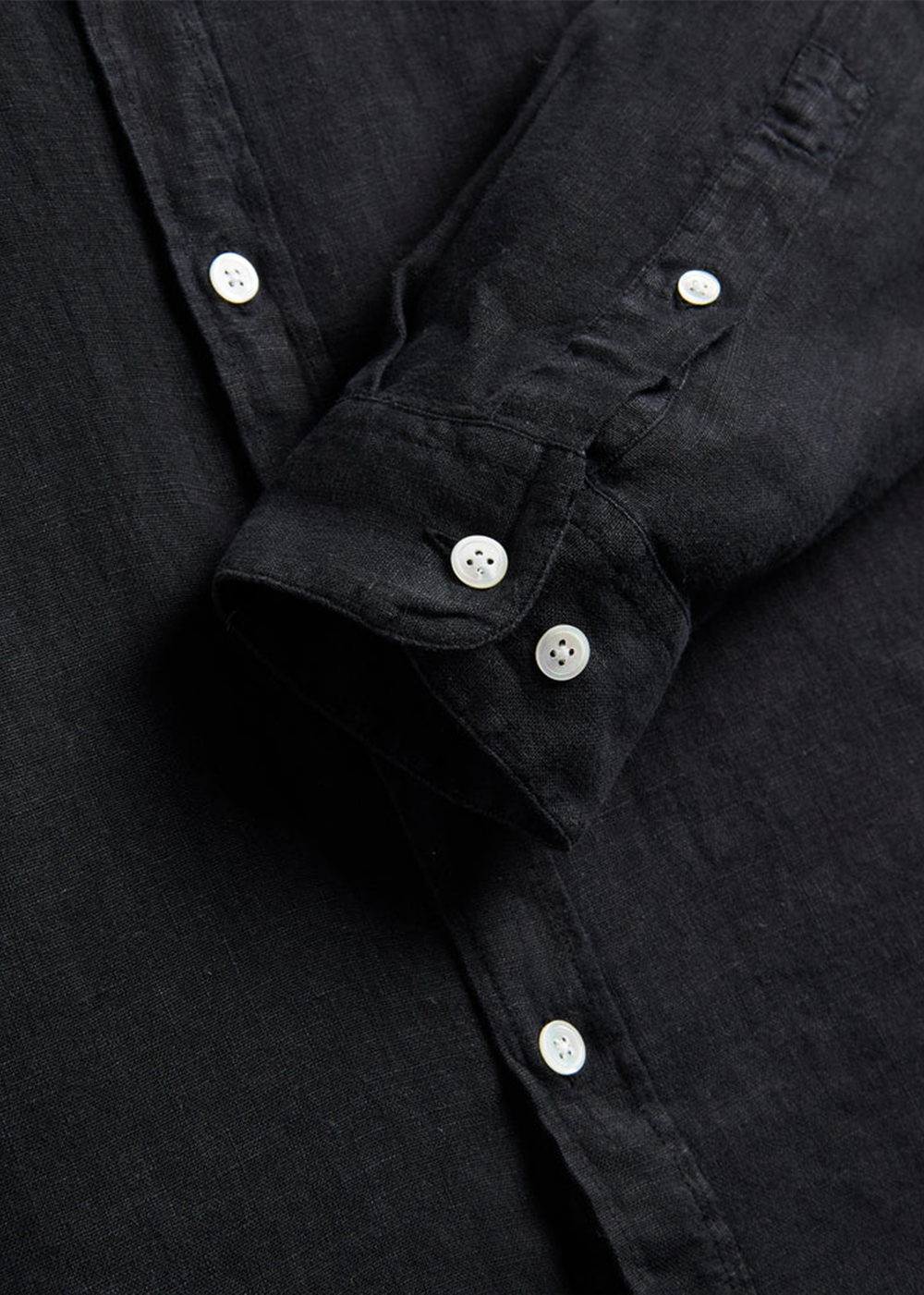 Linen Long Sleeve Shirt - Black - Portuguese Flannel Canada - Danali