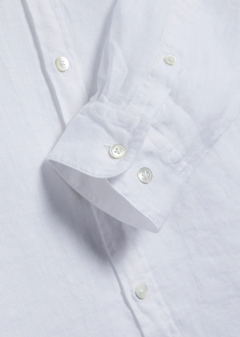 Linen Long Sleeve Shirt - White _ Portuguese Flannel Canada - Danali
