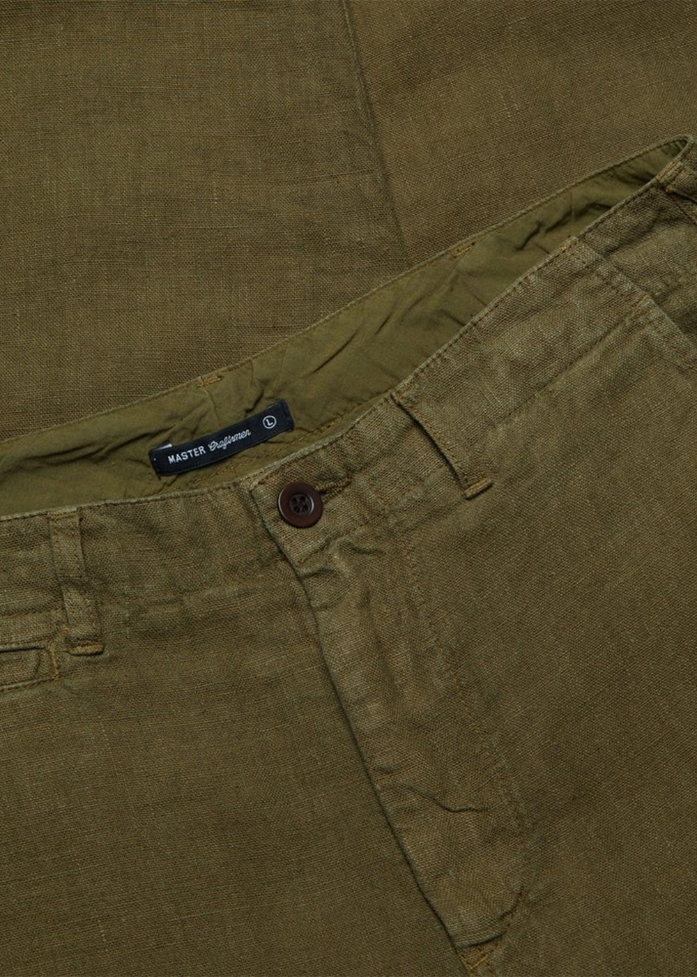 Portuguese Flannel Linen Trousers Olive - Portuguese Flannel Canada - Danali