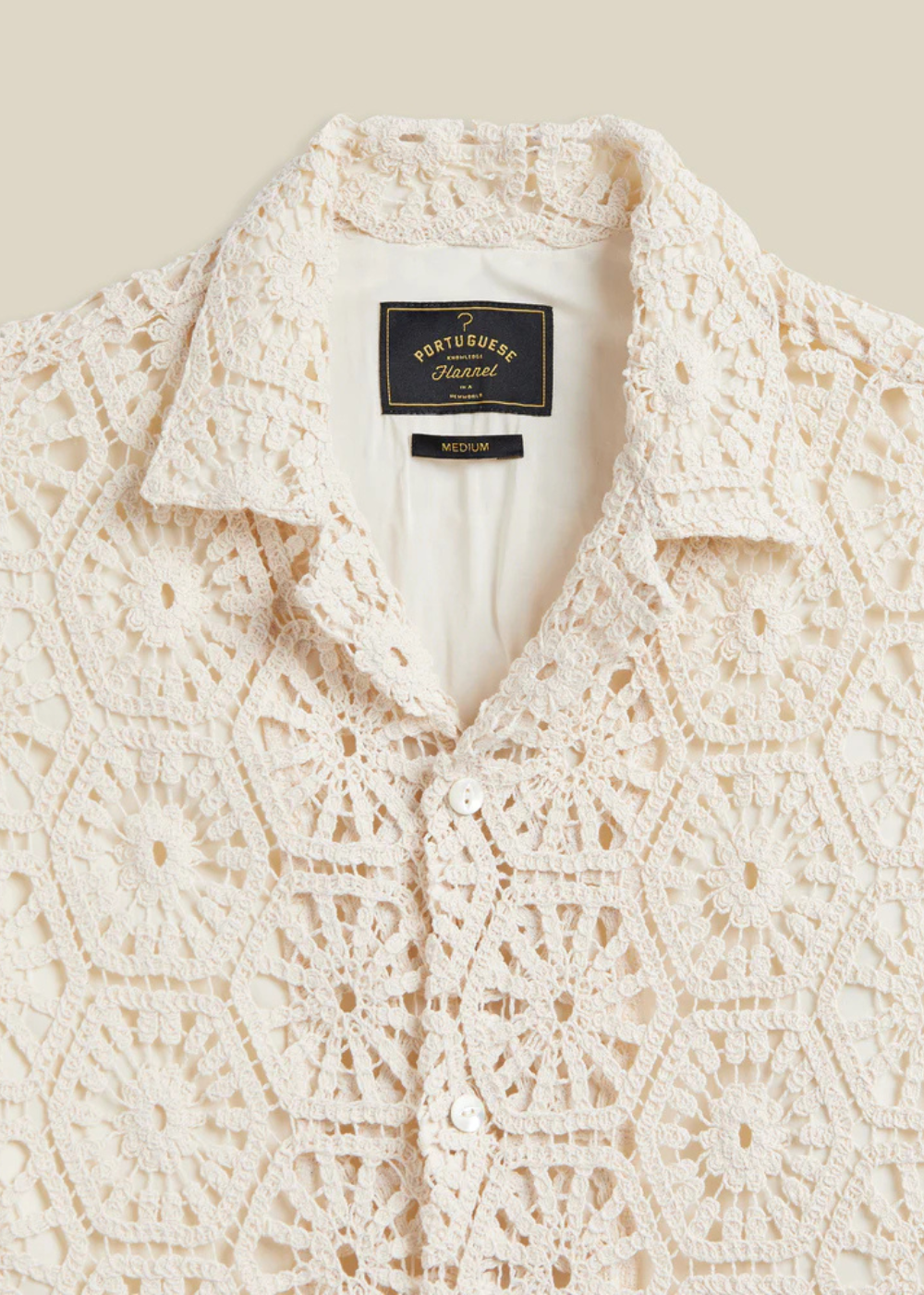 Open Knit Shirt - Ecru - Portuguese Flannel Canada - Danali